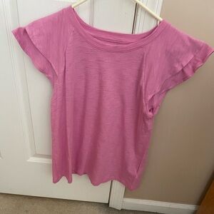 GAP Pink Flutter Sleeve T-Shirt